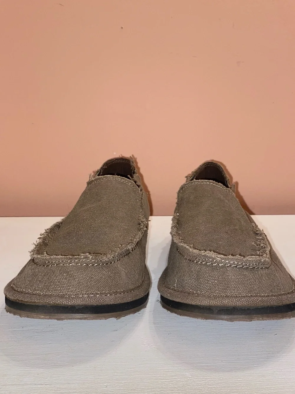 MAGELLAN OUTDOORS Canvas Slip-On Loafers. BROWN Size 11D